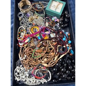 Bulk Jewelry Lot Estate Vintage to Modern Mix Wearable and Craft Pieces